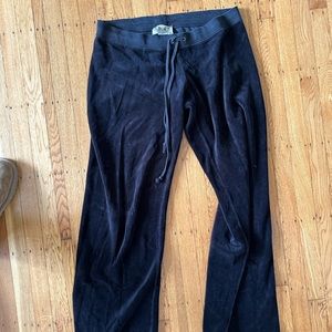 Vintage Juicy Couture black velour track pant